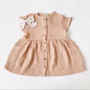 Tan Gauze Dress